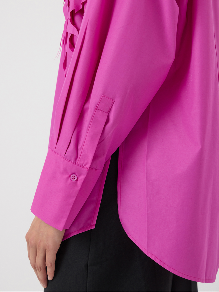 Fuchsia blouse met bloemendetail Yasgira Y.A.S