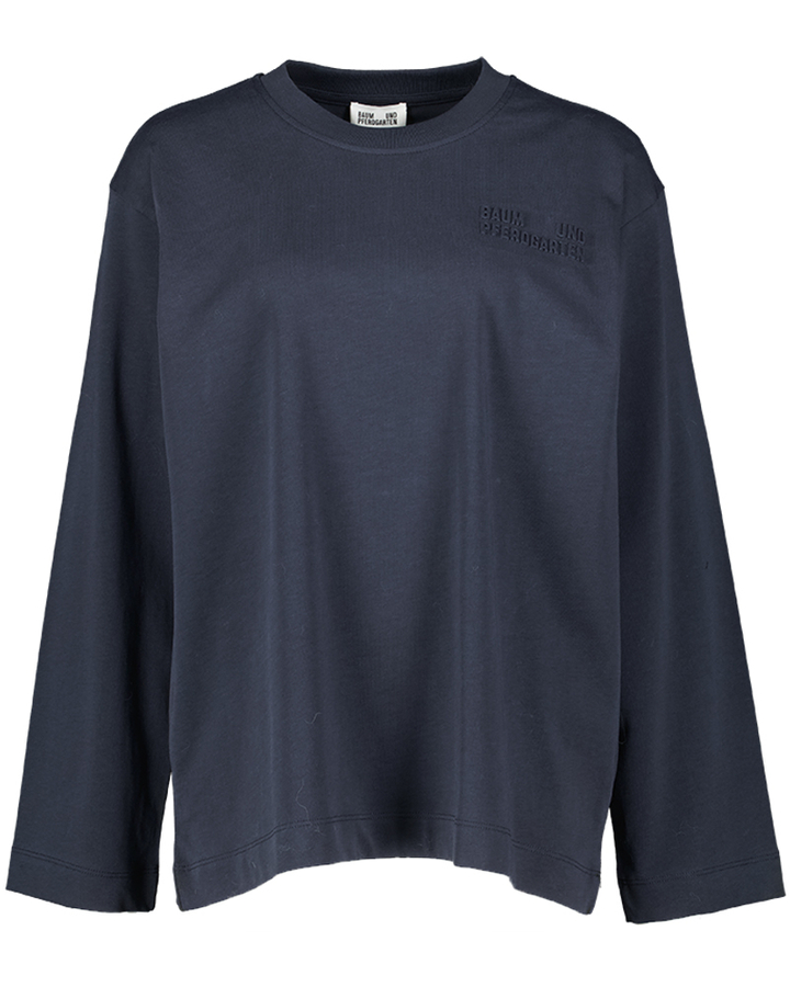 Blauwe  t-shirt met logo Jeevona Baum Und Pferdgarten