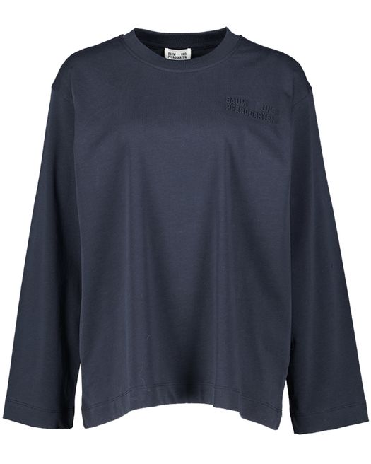 Blauwe t-shirt met logo Jeevona Baum Und Pferdgarten