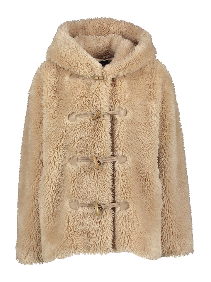 Beige jas in faux fur Charisma Ibana