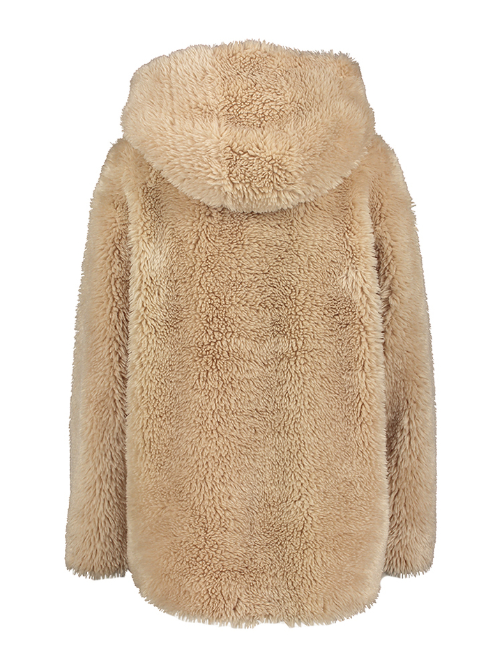 Beige jas in faux fur Charisma Ibana