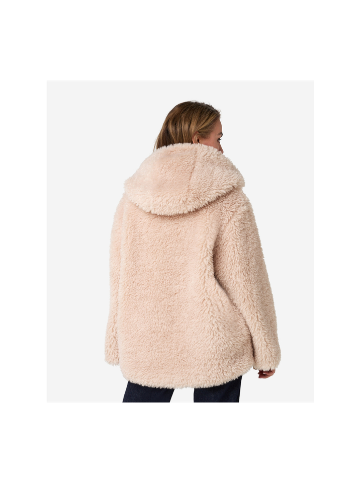 Beige jas in faux fur Charisma Ibana
