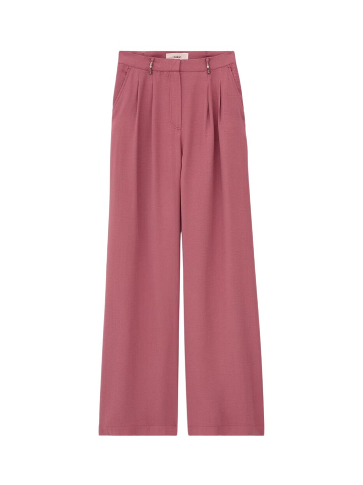 Roze wijde broek met bandplooi Deana Ba&sh