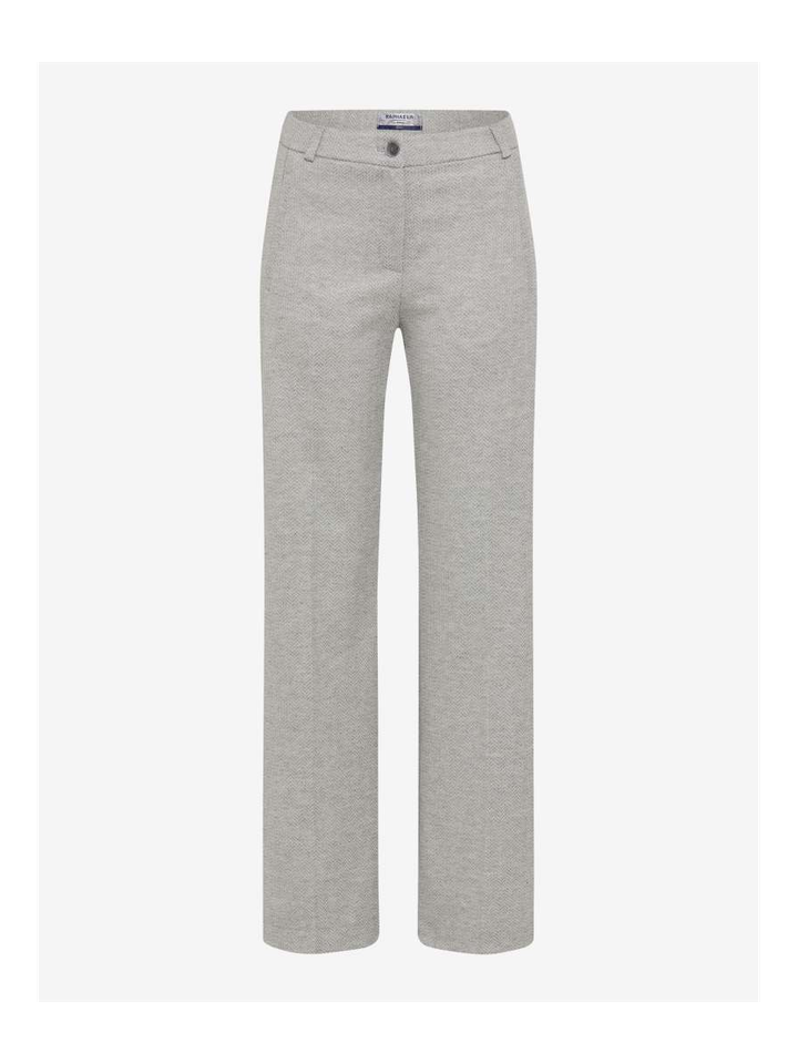 Lichtgrijze geklede broek Peggy Raphaela