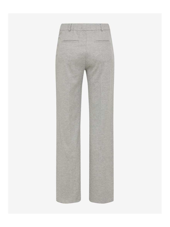 Lichtgrijze geklede broek Peggy Raphaela