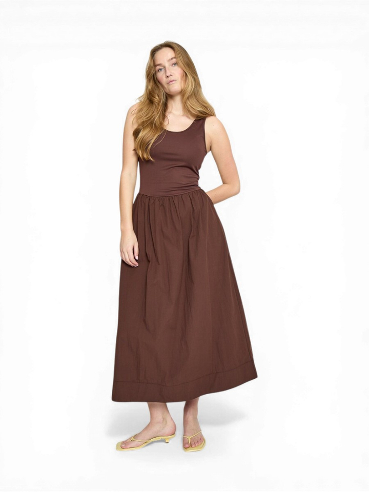 Donkerbruine casual jurk Marie Dress Minus