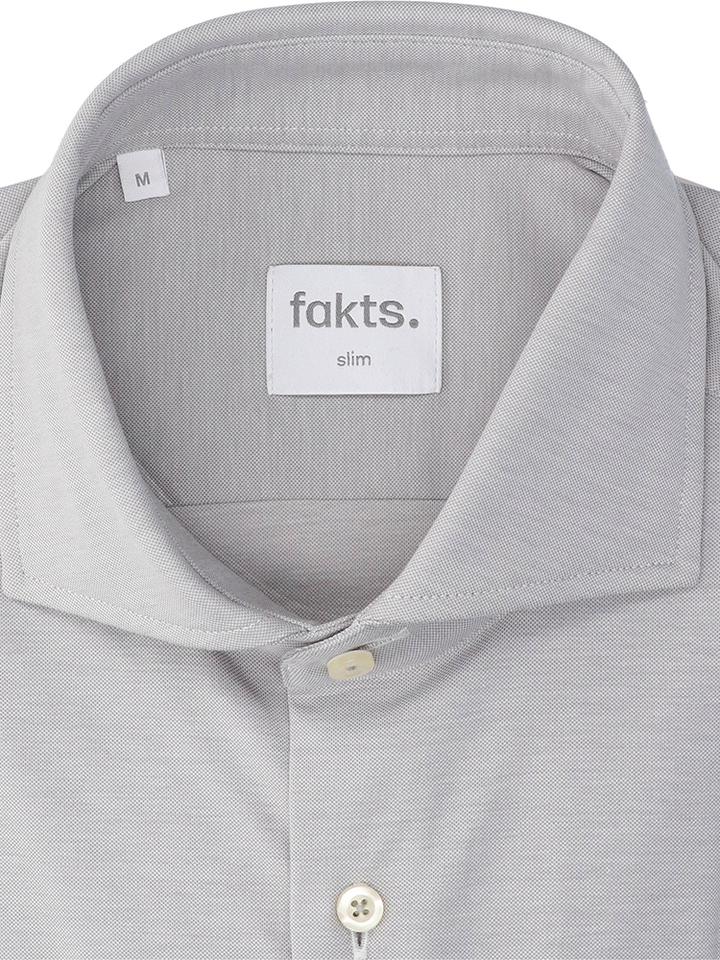 Green salbei katoenen hemd (slim fit) met lange mouwen Fakts 