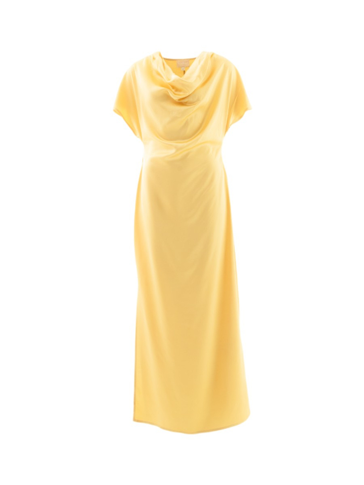 Gele feestelijke maxi jurk Slevilia Soaked