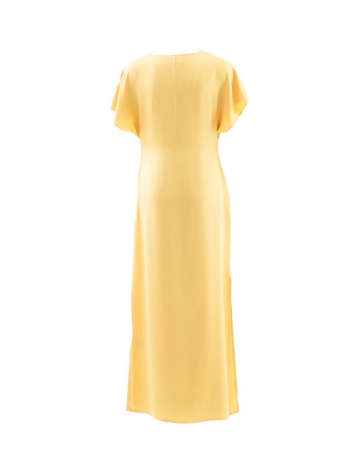 Gele feestelijke maxi jurk Slevilia Soaked