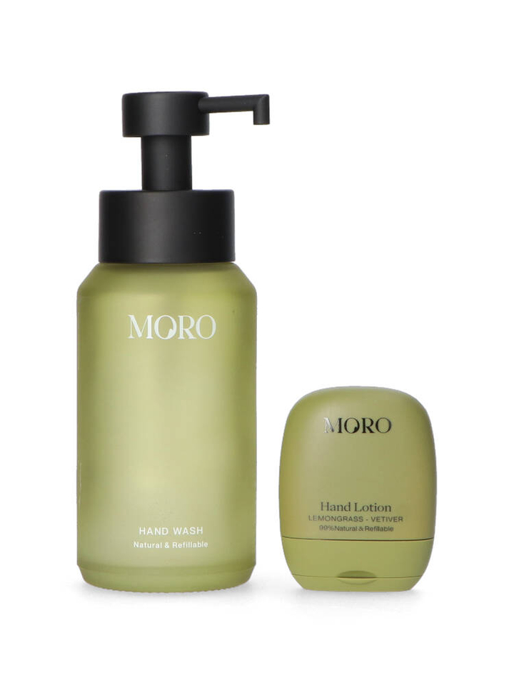 Citroengras hydrating duo set handwash en mini hand lotion Moro 