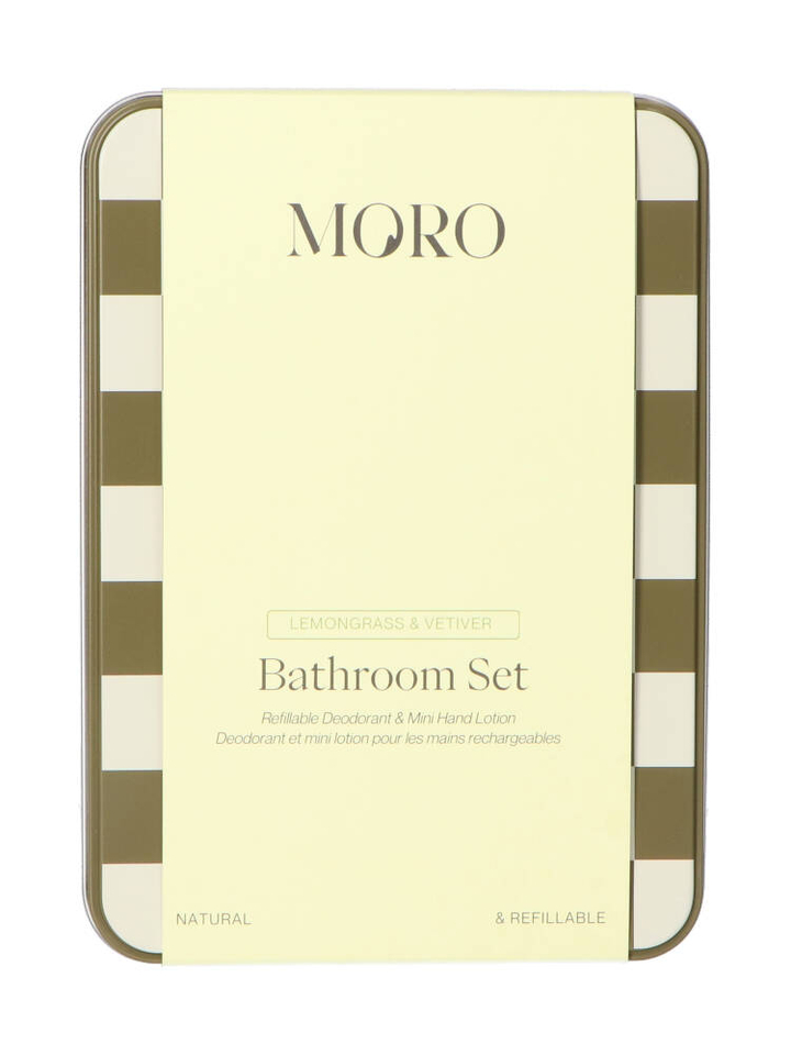 Citroengras giftbox Bathroom deodorant en mini hand lotion  essentials Moro 