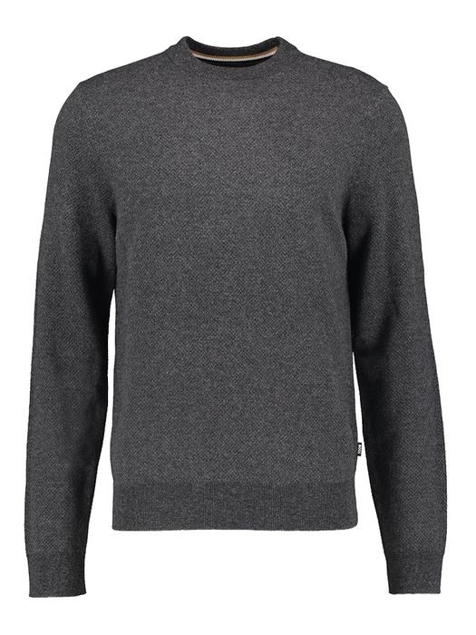 Zwarte trui met ronde hals Hestro Boss