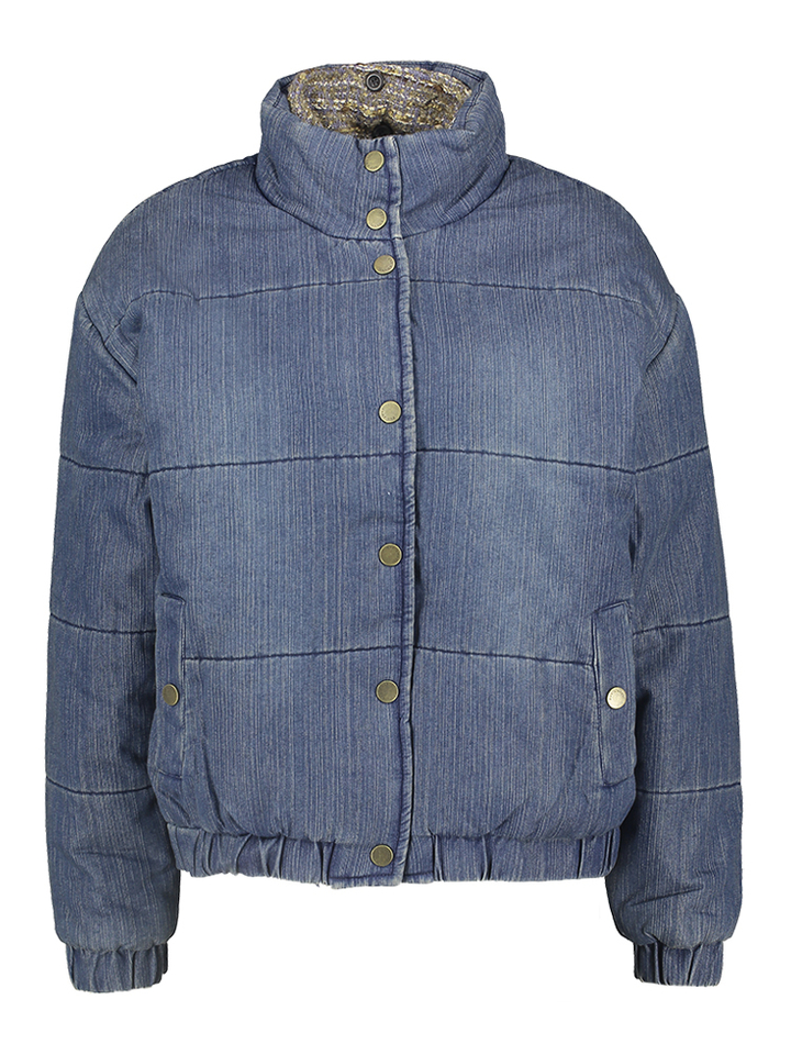 Kort cropped jeansjasje met drukknopen Karl Due Amanti