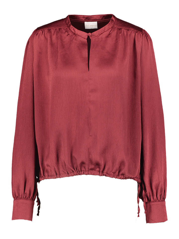 Bordeaux cropped blouse Edipo Due Amanti
