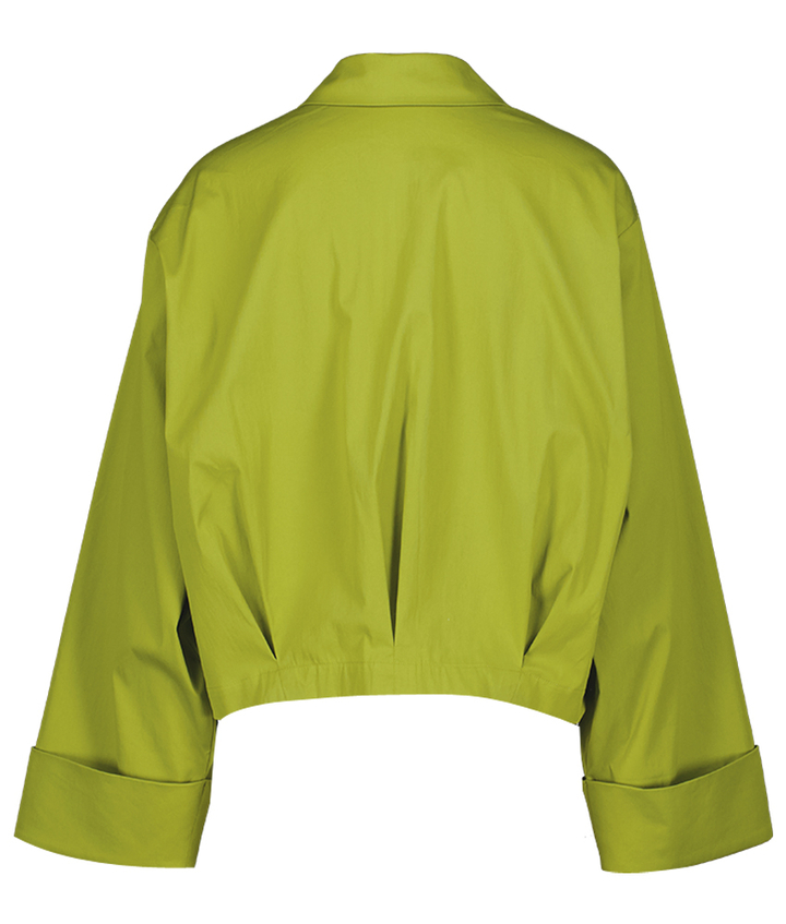 Groene poplin bloes Erina Studio Anneloes