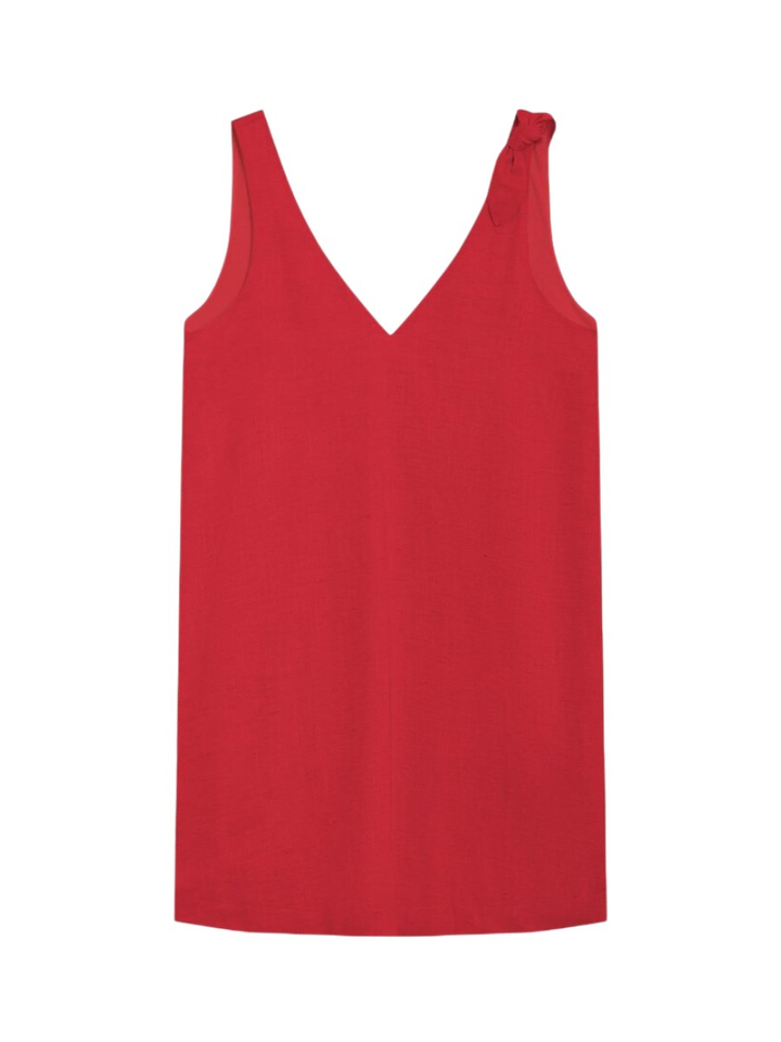 Rode uitlopende katoenen jurk Wynette Grace&Milla