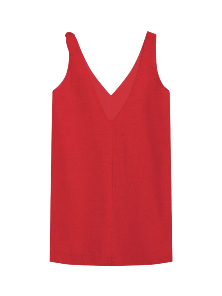 Rode uitlopende katoenen jurk Wynette Grace&Milla