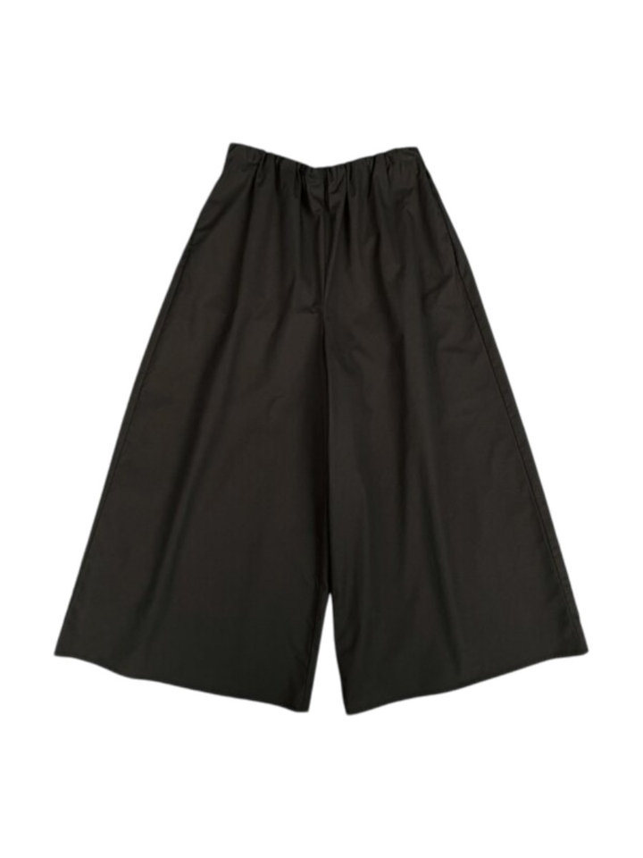 Donkerbruine wijdvallende bermuda Lara Culotte Withblack