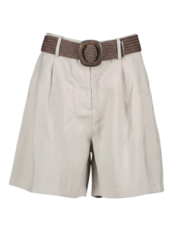 Beige short met bijhorende riem Maritsa Tailered Withblack