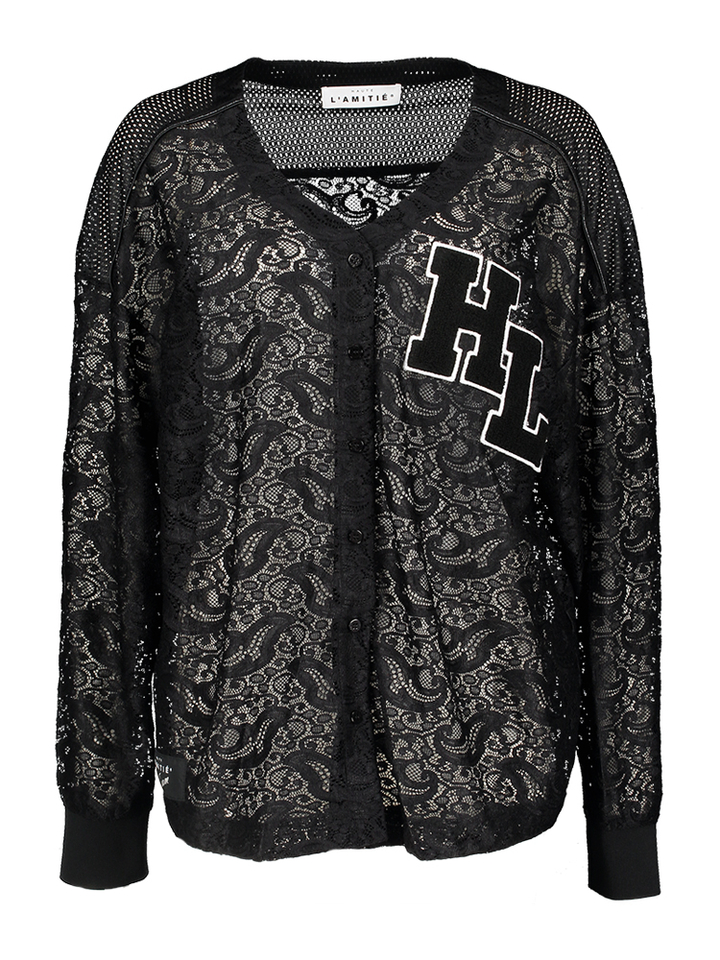 Zwarte kanten blouse Haute L'Amitie 