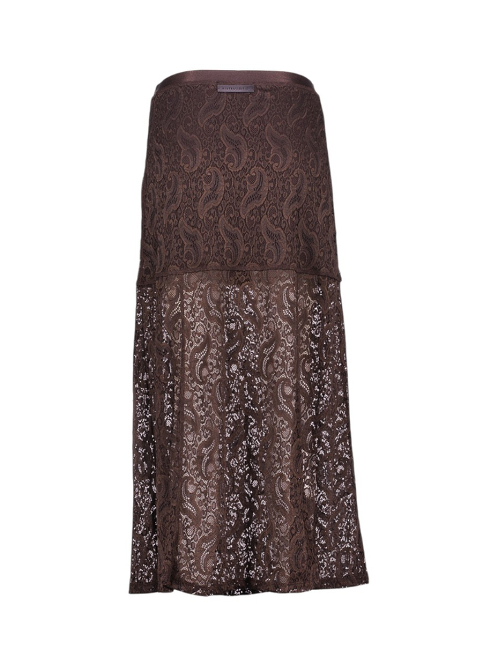 Donkerbruine kanten rok Haute L'Amitie