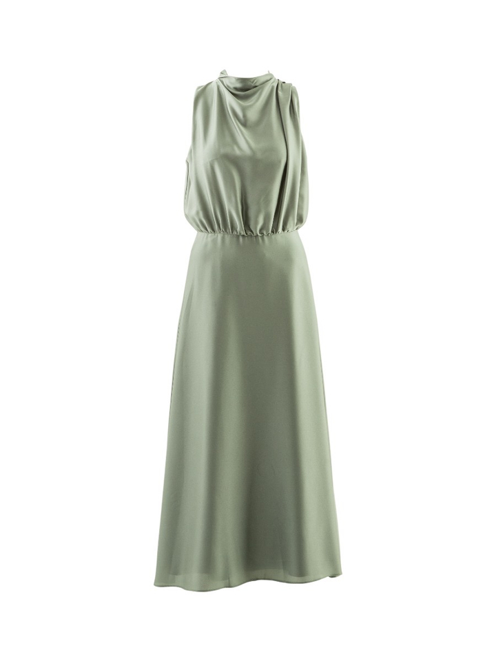 Groene geklede midi-jurk Swing 