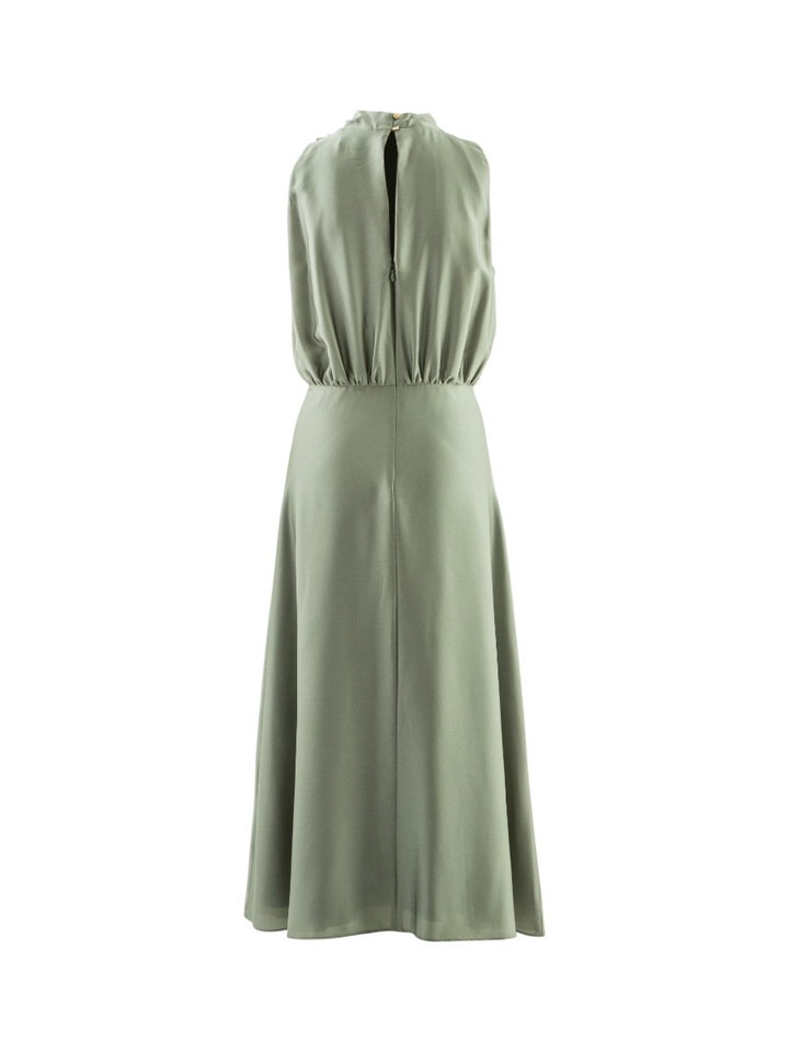 Groene geklede midi-jurk Swing 