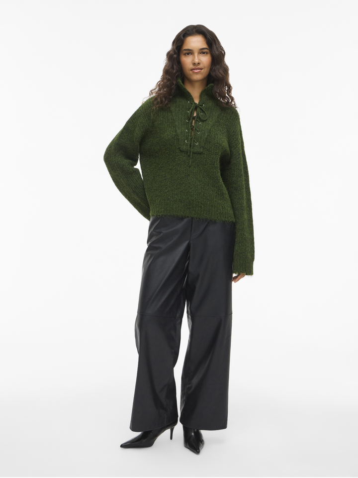 Groene trui met opstaande kraag Vigleeba Vila