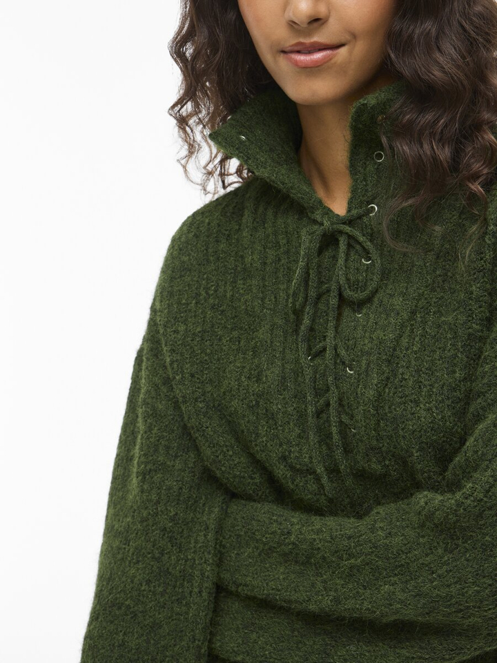 Groene trui met opstaande kraag Vigleeba Vila