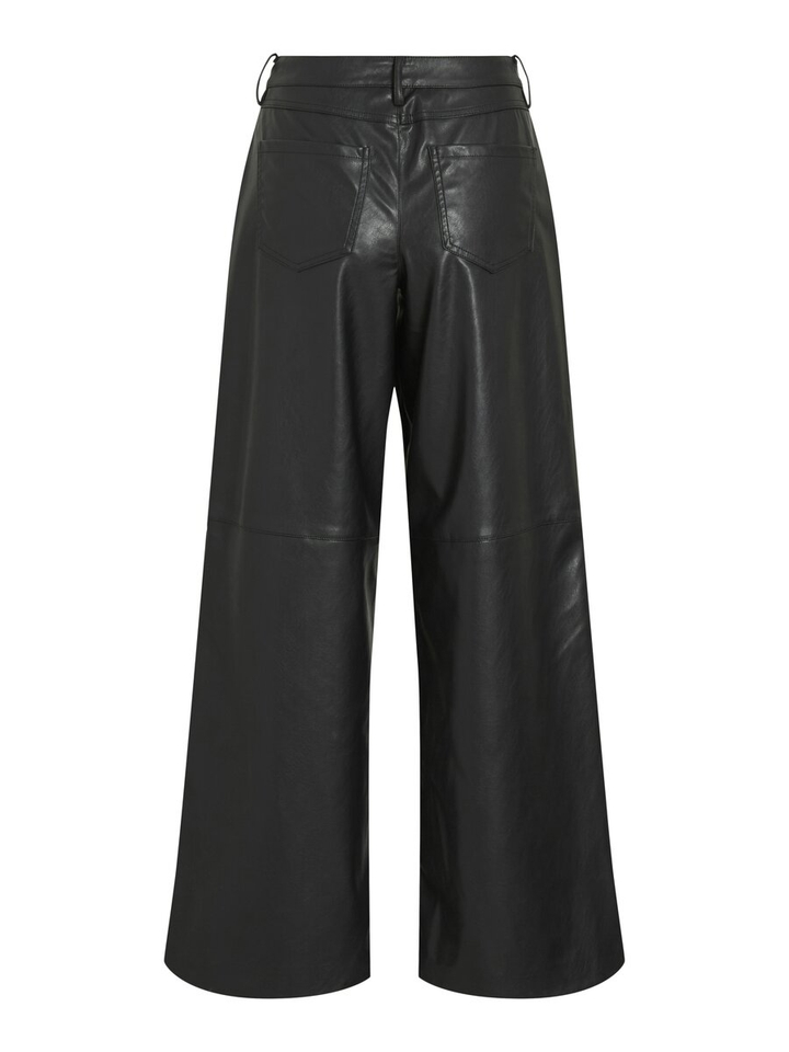 Zwarte broek in leder look Viannie Vila