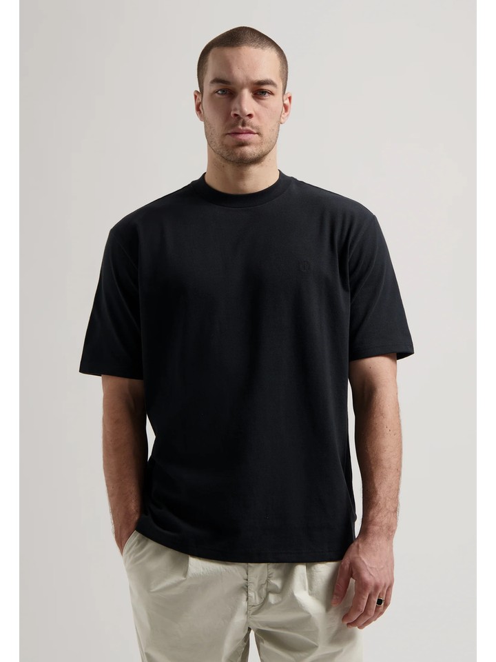 Zwarte katoenen t-shirt met merklogo Dstrezzed