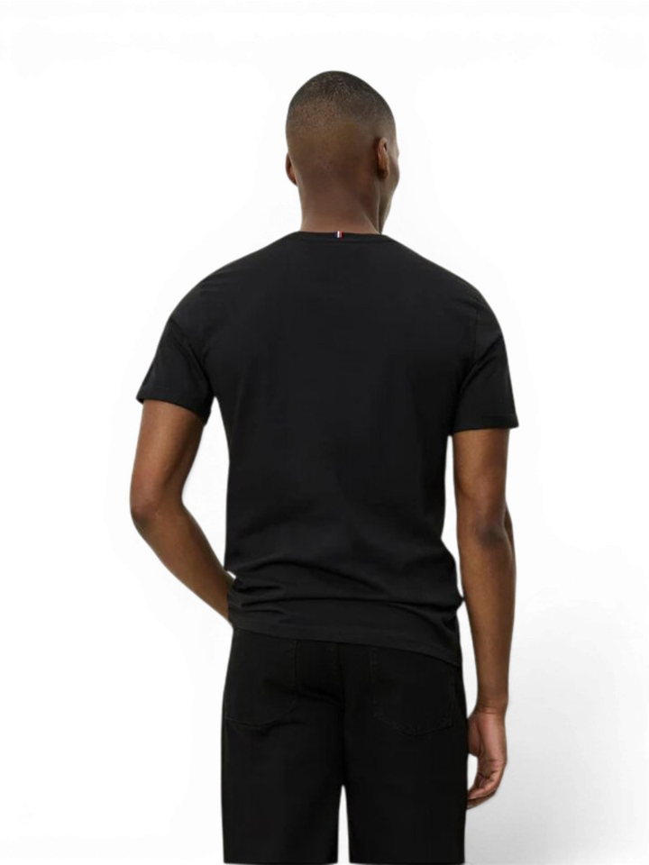 Zwarte katoenen t-shirt met ronde hals Les Deux