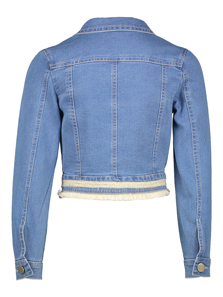 Jeans jas met detail aan de onderkant Diamante Blu