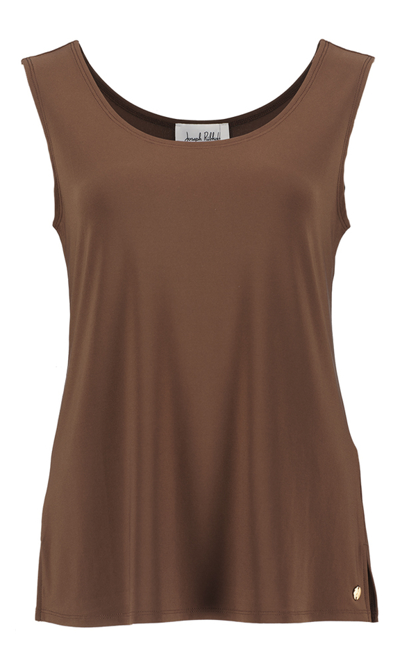 Bruine top met ronde hals Joseph Ribkoff