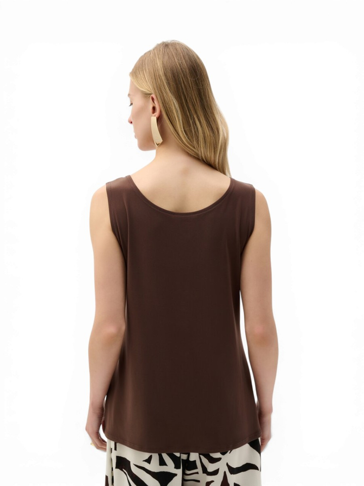 Bruine top met ronde hals Joseph Ribkoff