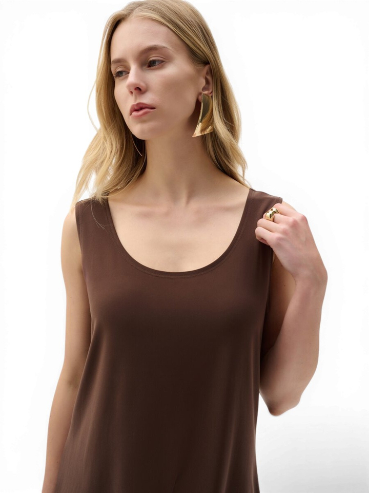 Bruine top met ronde hals Joseph Ribkoff