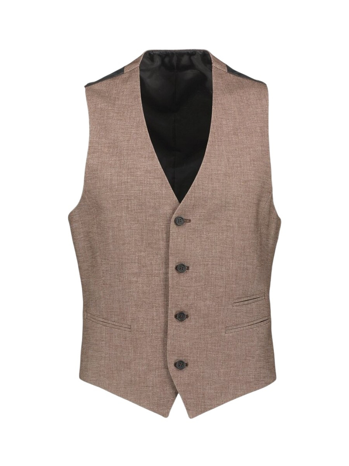 Bruine kostuumgilet Laurent Digel 