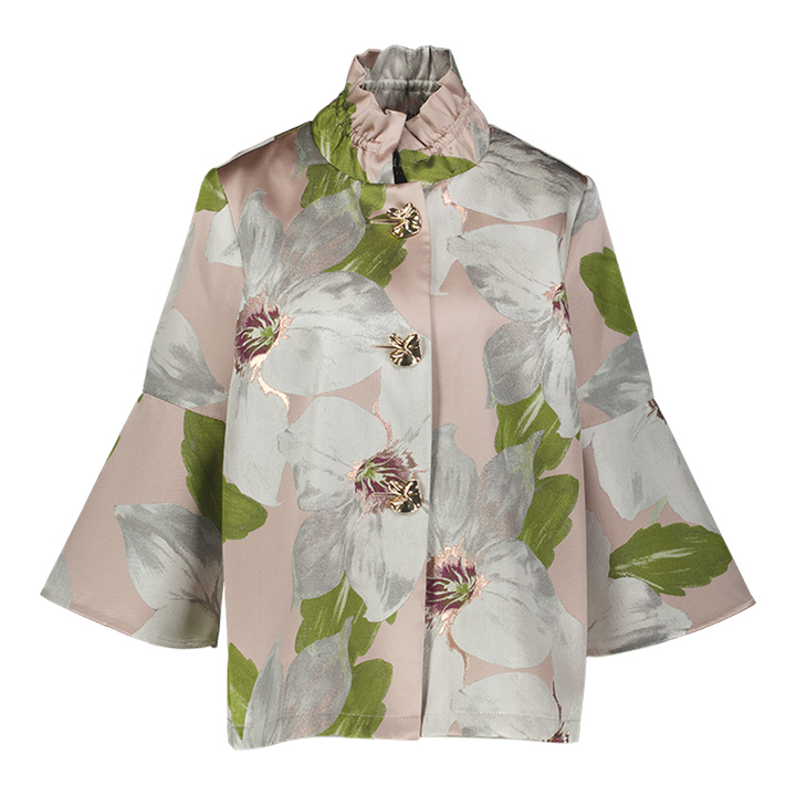 Roze jas met bloemenprint Joseph Ribkoff 