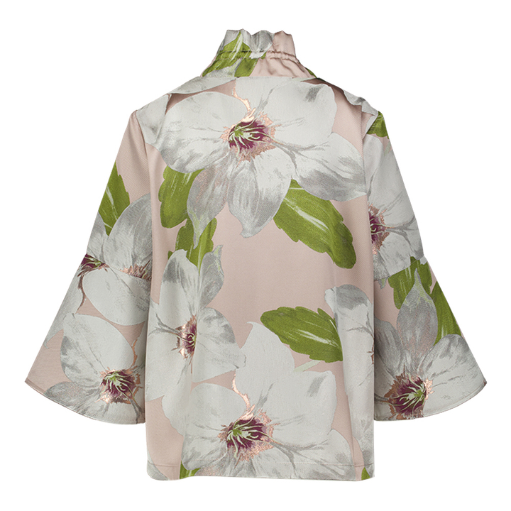 Roze jas met bloemenprint Joseph Ribkoff 