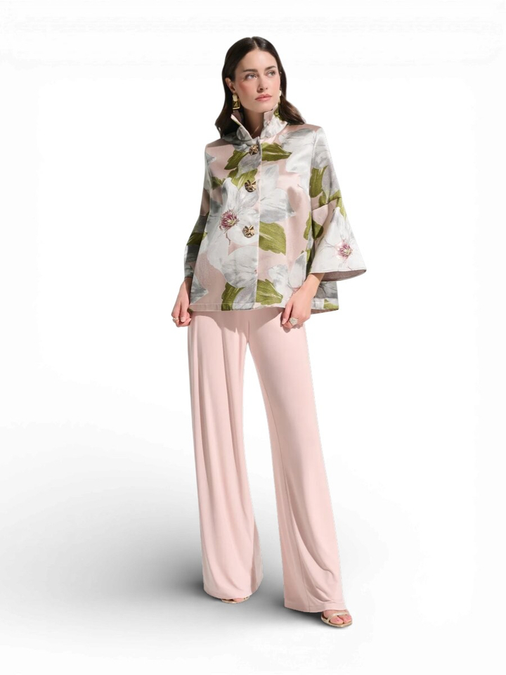 Roze jas met bloemenprint Joseph Ribkoff 