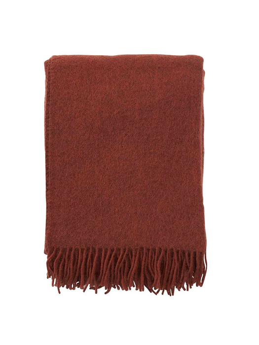 Roestkleurige wollen plaid Gotland Crispy Klippan