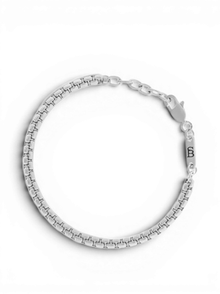 zilveren kettingarmband Boxed Steel And Barnett