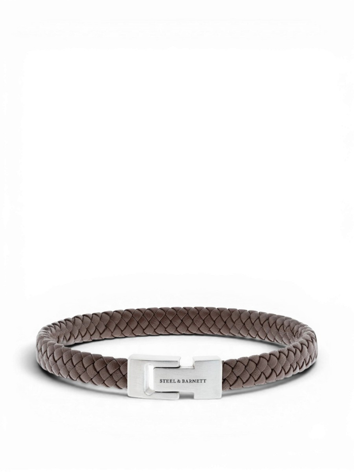 Bruine leren armband Archie Steel And Barnett