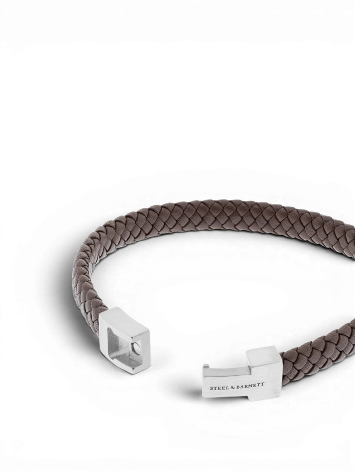 Bruine leren armband Archie Steel And Barnett