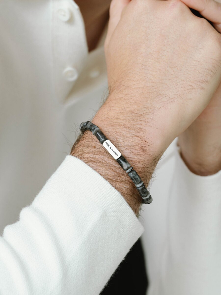 Spectrolite edelsteen armband Colourful Steel And Barnett