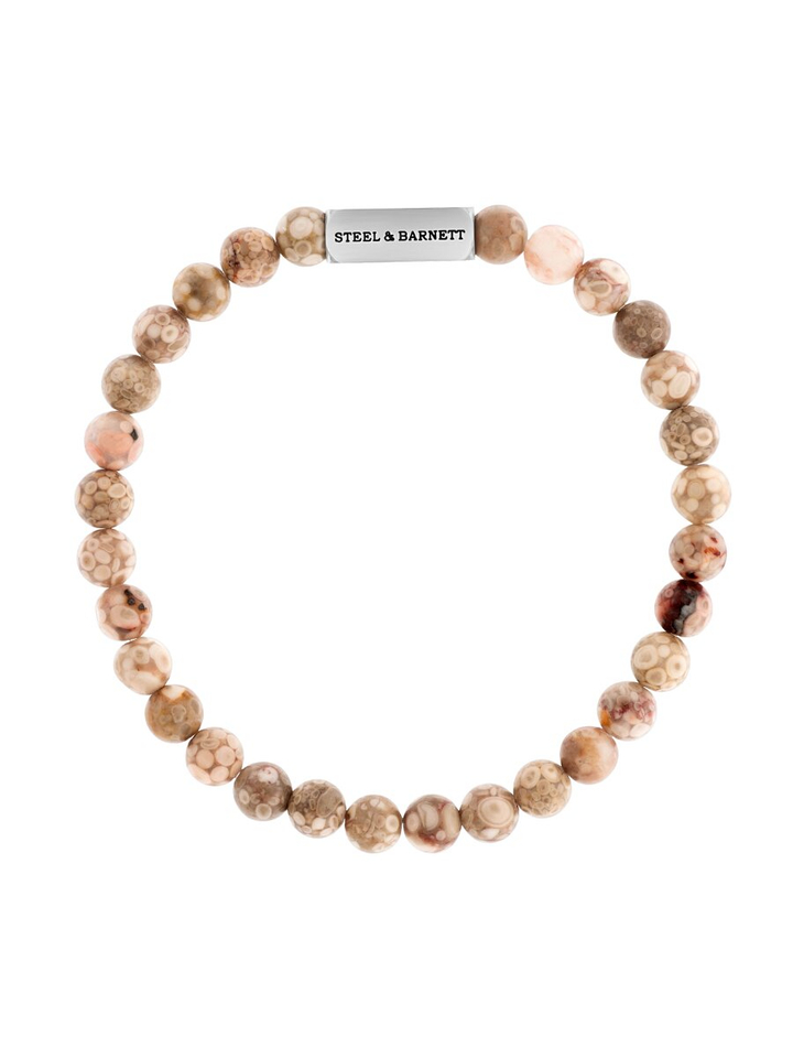 Maifanite ronde edelsteen armband Naturel Steel And Barnett 