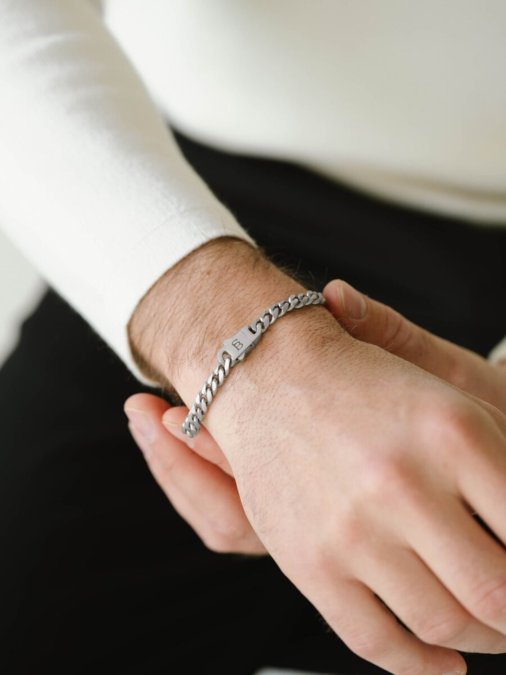 Matt silver stenen armband Vertex Steel And Barnett