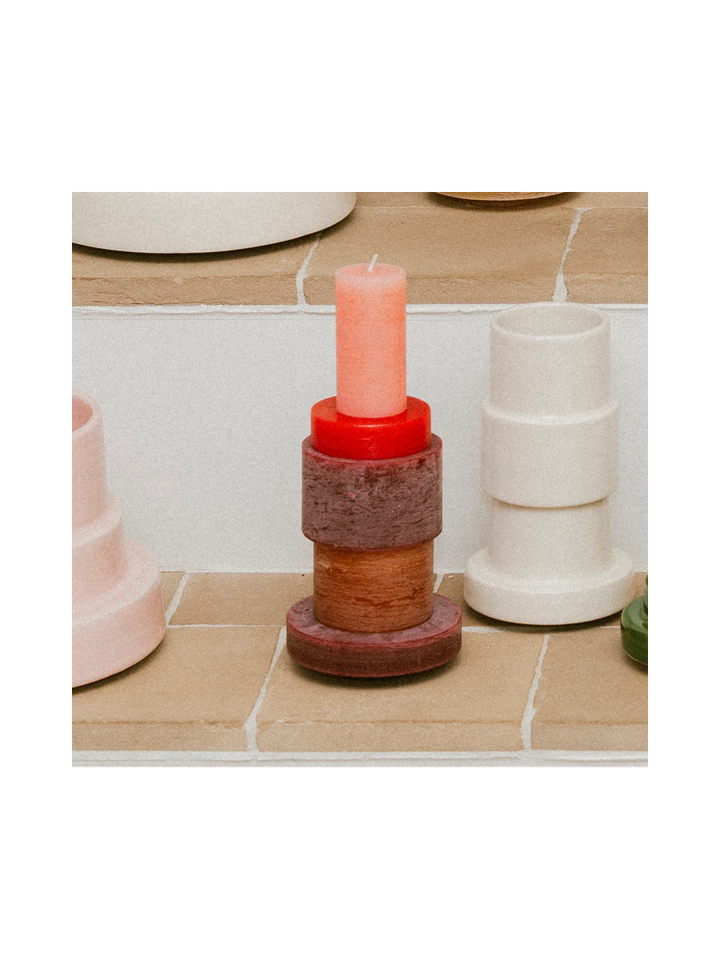 New burgundy tones candl stack 03 Earthe Stan Editions