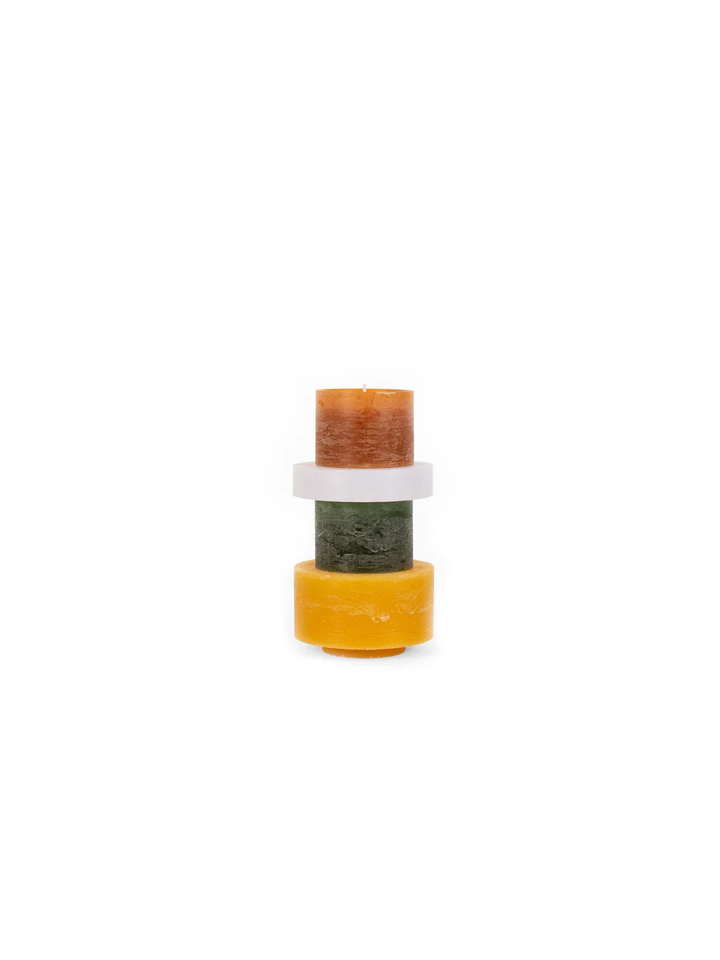 Yellow en green tones candl stack 04 Earthe Stan Editions 