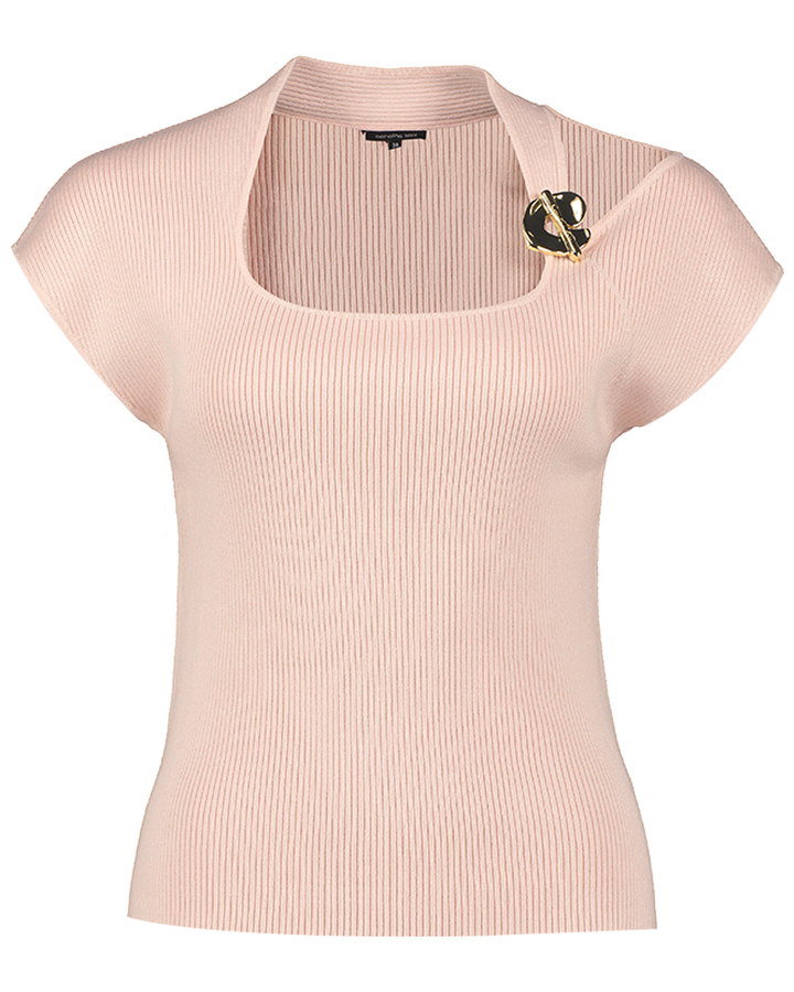 Lichtroze top in ribbel Caroline Biss